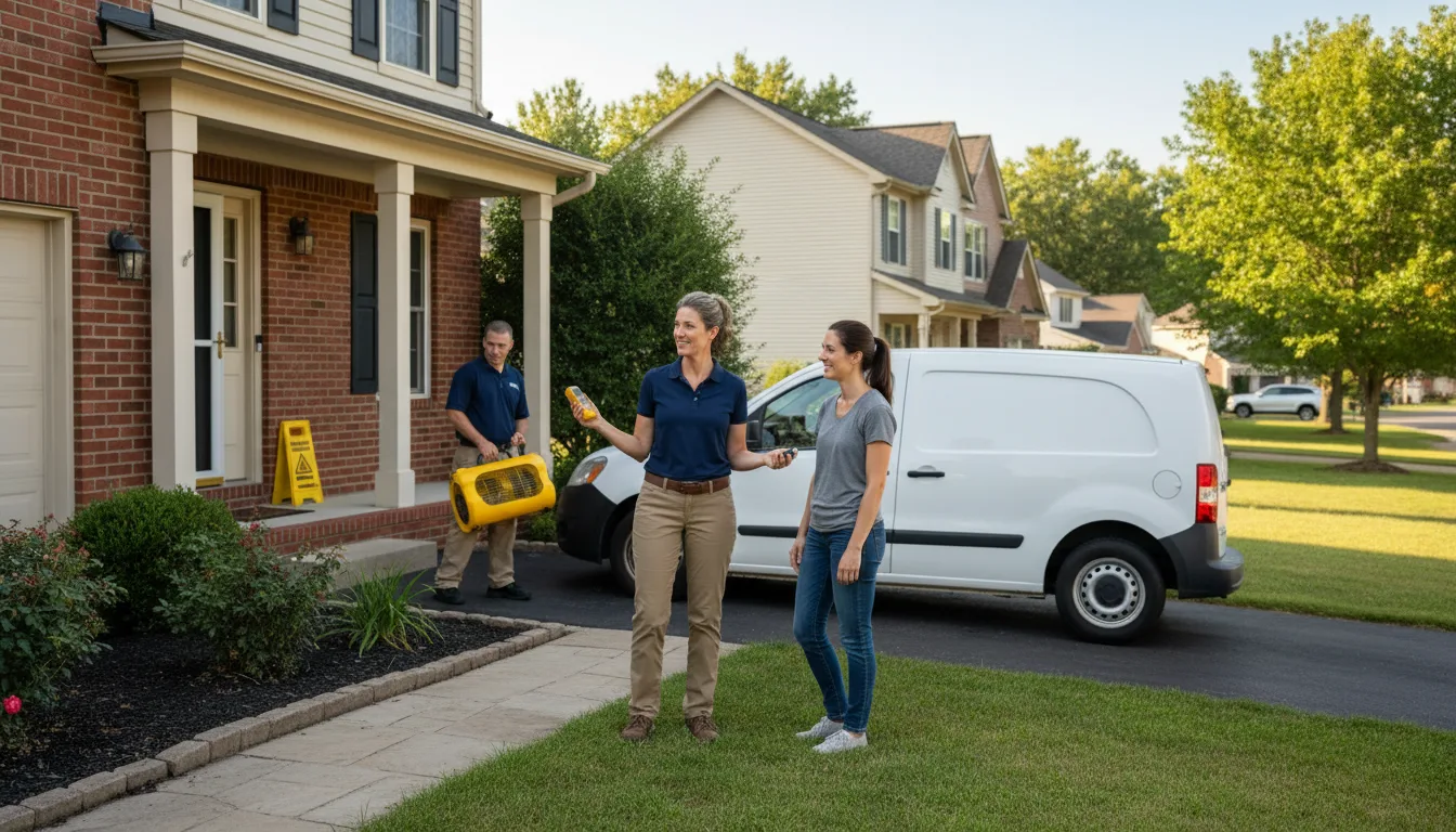 Residential water damage restoration in Solon, OH